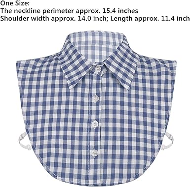 Freebily Femme Chemise Musulman Modele Faux Col Des Femmes Hijab Blouse A Carreaux Accessoires Neck Cover Bleu Taille Unique Amazon Fr Vetements Et Accessoires