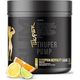 RAW Thuper Pump Stim Free Pre Workout Powder - High-Dosage Caffeine-Free Pre Workout for Max Muscle Pumps &amp; Strength Building - Non-Stimulant Preworkout with Creatine - 20 Servings, Champion Mentality