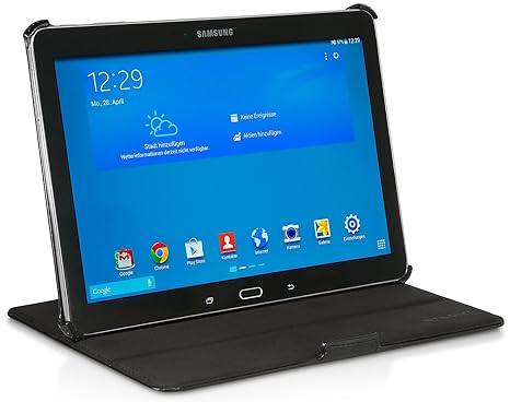 StilGut UltraSlim Case V2, Tasche mit Stand- und Präsentationsfunktion für Samsung Galaxy TabPRO 10.1, schwarz Vintage