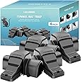 VASAMOMO Large Rat Trap, Humane Dual-Entry Tunnel Traps for Rat, Mice & Chipmunks, Instant Kill Rodent Snap Trap with Sensitive Trigger and Powerful Jaws, for Both Indoor & Outdoor,Pack of 4