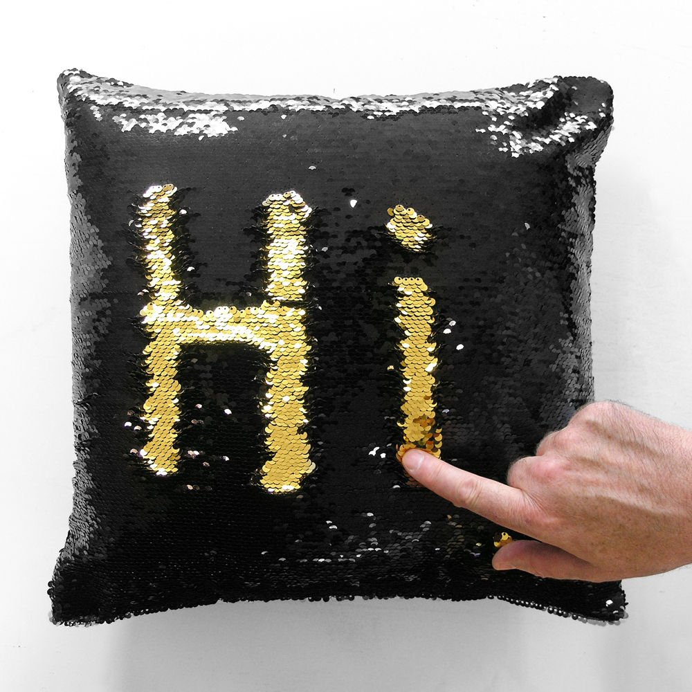 Tony S Textiles Mermaid Magic Colour Changing Sequin Shiny Cushion