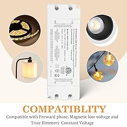 12V 25W Dimmable LED Driver, 120V AC to 12V DC