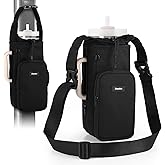 EasyAcc Magnetic Gym Bag, Upgraded 5X Super Strong Magnetic Gym Water Bottle Bag Holder Carrier, 5 Built-in Magnets, Phone Pockets, Shoulder Strap, Gifts for Gym Lovers Gym Accessories for Men Women