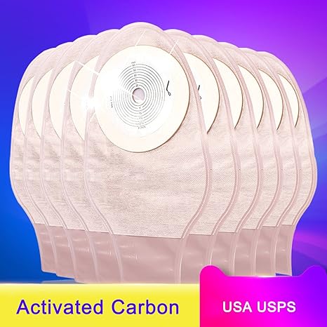 Amazon.com: (Box of 20) Colostomy Bags,Disposable, Reusable,New Genuine Hypoallergenic/Paste Ostomy Bags/Stool Bags/Colon Surgery.20 One Piece Drainable ...