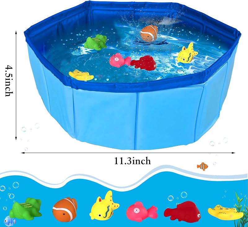 Giocattoli per piscina per gatti con pesci acqua nuoto pesci giocattoli per giochi d'acqua portatile gatto splash play piscina interattivo gatti giocattoli per gatti per infinito gioco di sé