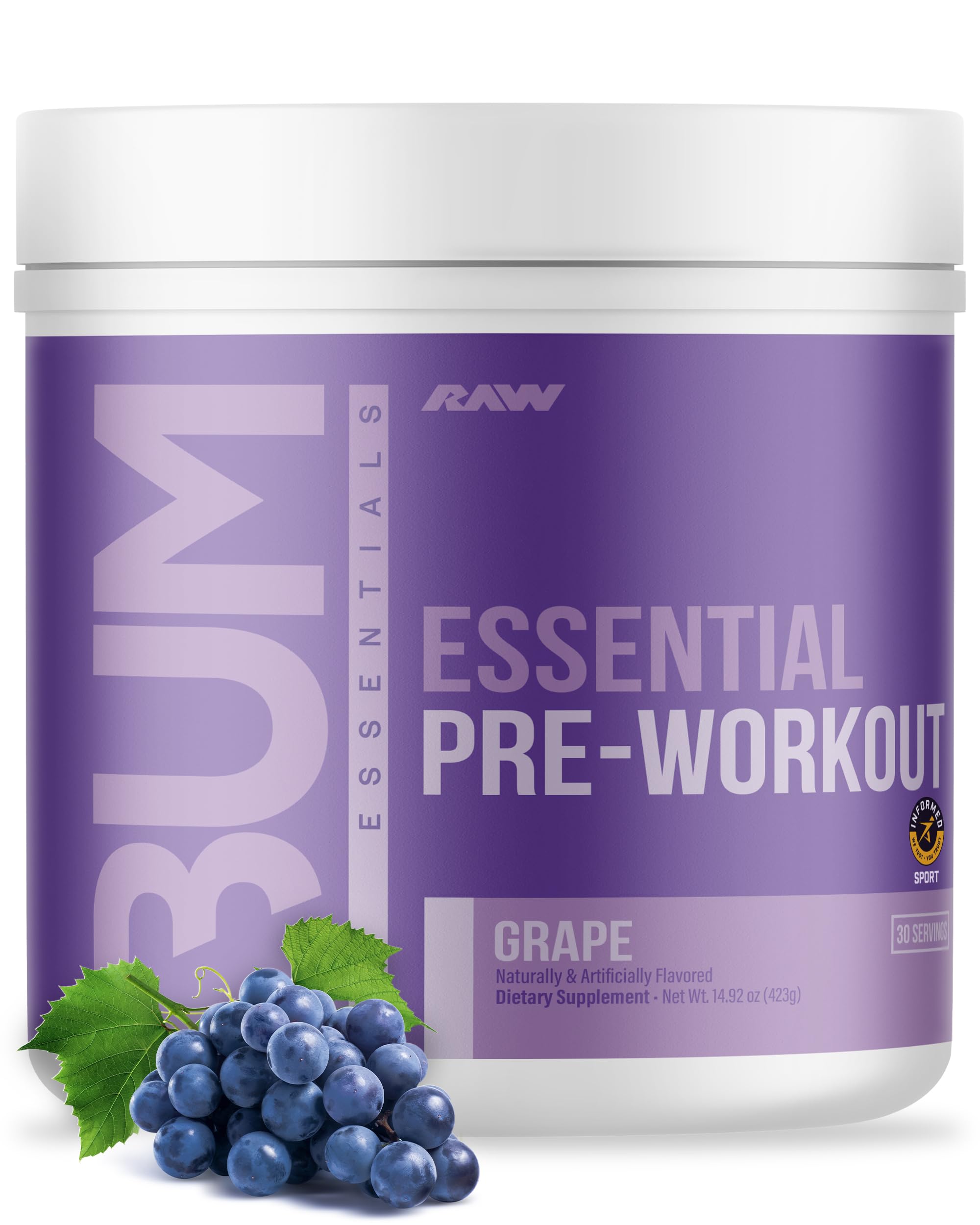 RAW Essential Pre-Workout Powder (Grape) - Chris