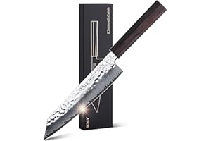 SUNLY Damascus Chef Knife 8 Inch, Professional Kitchen Knife, 67 Layer Damascus Japanese Steel, VG10 Core (10Cr15CoMoV), Ebon