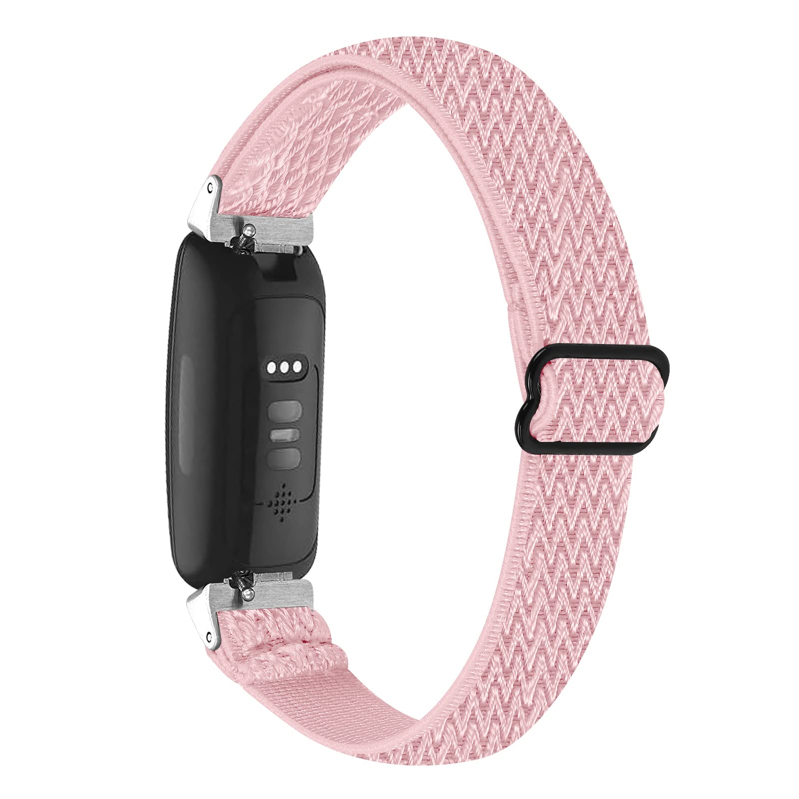 Gimuk Elastic Strap compatible with Fitbit Inspire 2/Inspire/Inspire HR/Ace 2/Ace 3, Women Men Soft Breathable Nylon Fabric Sport Replacement Watch Strap Band Stretchy Wristband (Pink)