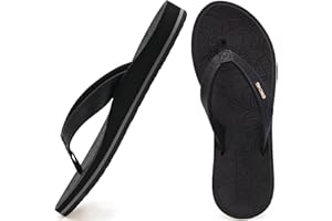 ONCAI Women's Flip Flops Comfortable Summer Beach Thong Sandals for Women with Cushion Walking Arch Support Yoga Mat Indoor Outdoor Soles