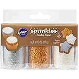 Wilton Sprinkles Sanding Sugars, White Sliver & Gold, 3 Ounce (1 Pack)
