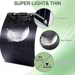 200W Semi-Flexible Solar Panel 12V Monocrystalline