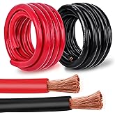 Kimbluth 4 Gauge Battery Cable Copper Wire, 20FT Red+20FT Black 4 AWG Welding Cable Standard USA OFC Wire for Automotive, Bat