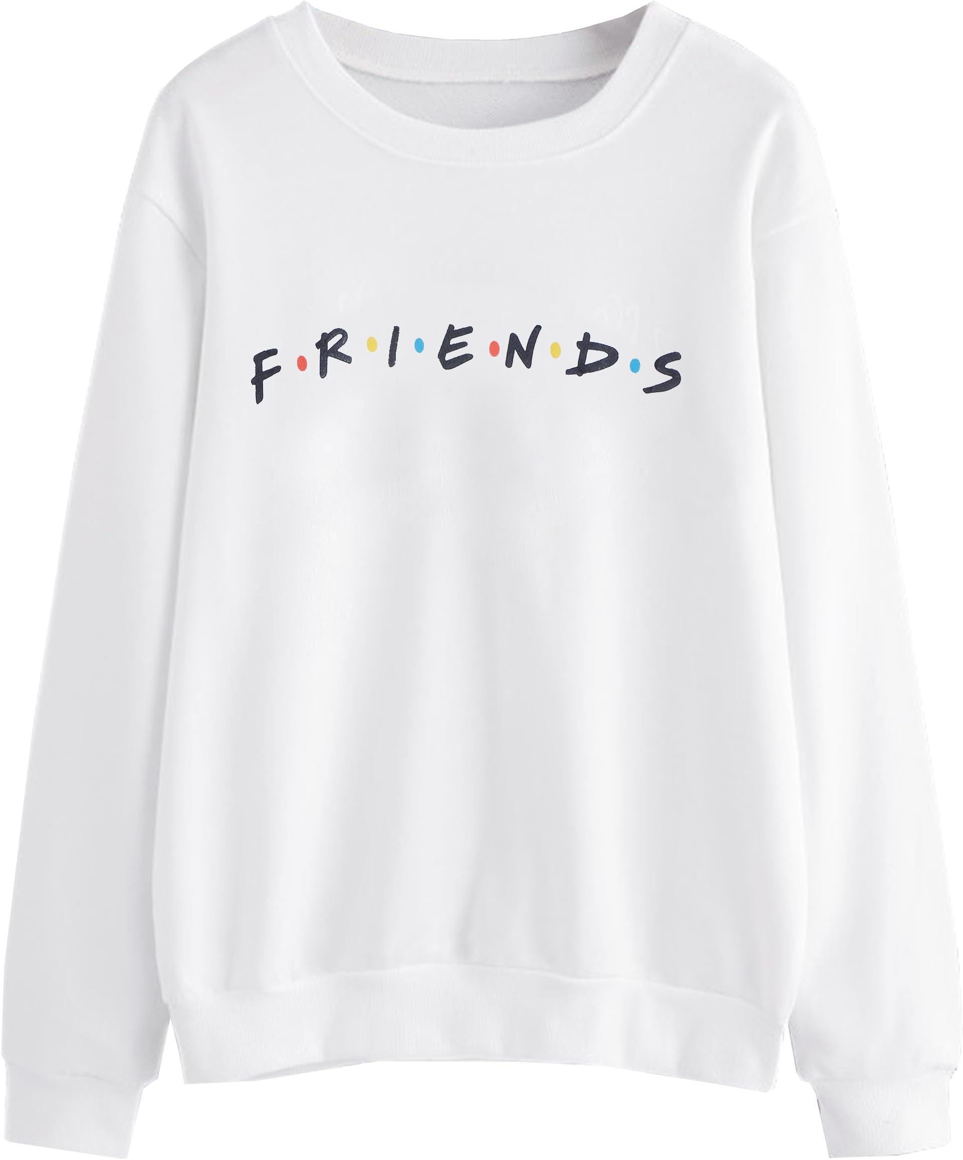 MISSACTIVER Women’s Sweatshirt Letter Print Long Sleeve Loose Cotton Pullover Shirt Top