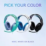 Logitech G G335 Wired Gaming Headset 3.5mm Mic Flip to Mute White view 8