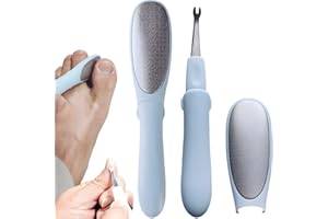 KINTEGOOD 2-in-1 Precision Callus Remover and Bunion Scrubber, Detachable Mini Travel Foot File Exfoliator with Compact Desig