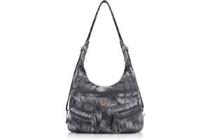 Angel Barcelo Women Multifunctional Soft Leather Handbag Purses Shoulder Hobo Backpack Crossbody Zipper Bag with Pocket