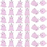 Framendino, 36 Pack Mini Resin Pig Charms Cute Luminous Animal Pendants for Jewelry Making