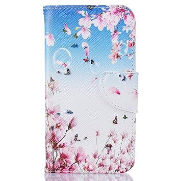 ISAKEN Kompatibel mit Galaxy S5 Hülle, PU Leder Brieftasche Ledertasche Handyhülle Tasche Case Schutzhülle Hülle Etui mit Sta