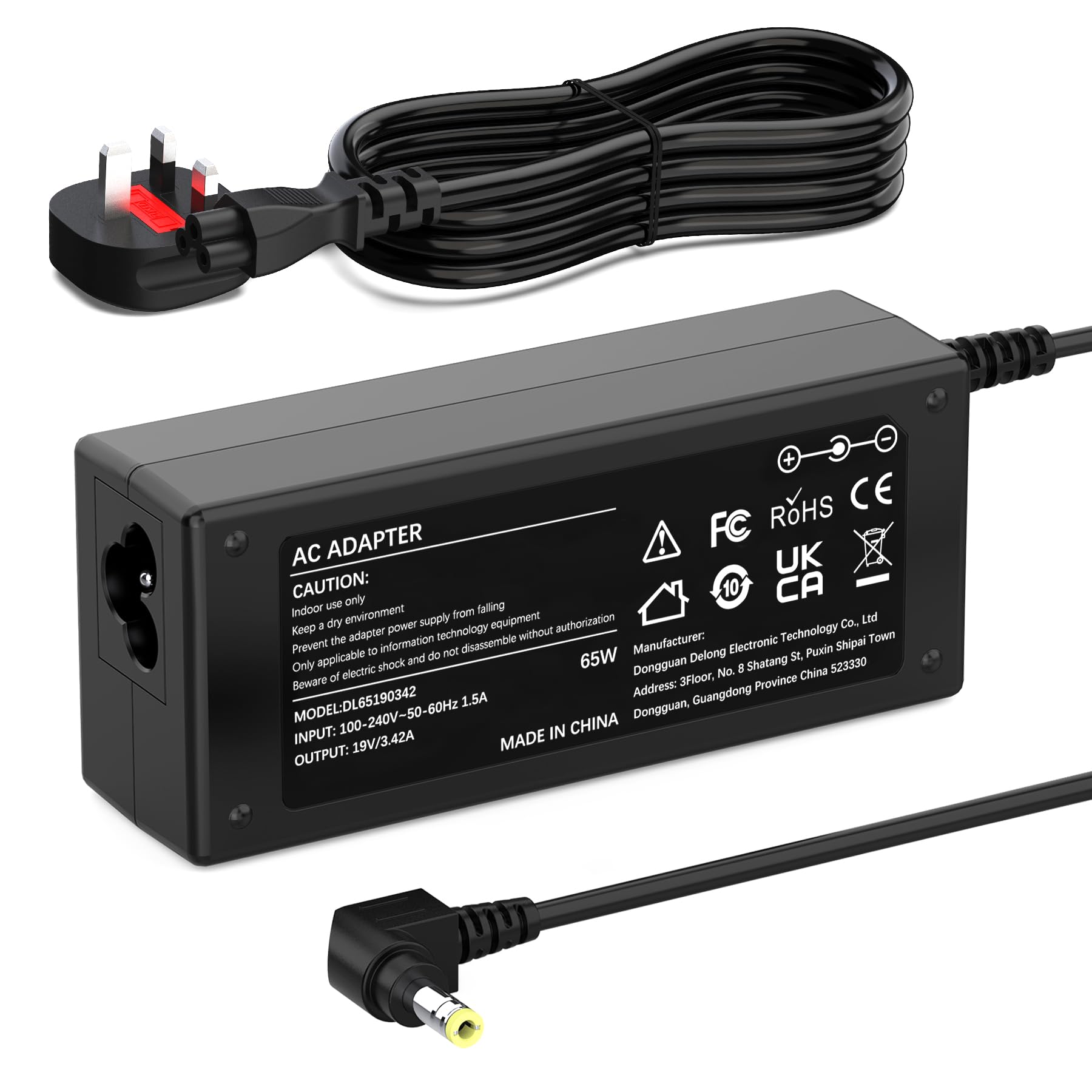 VUOHOEG 65W Charger for JBL Xtreme, JBL Xtreme 2, Xtreme Plus, JBL Boombox 1 2, JBL Portable Wireless Bluetooth Speaker (Black, Blue, Red) Power Supply Adapter UK 5.5x2.5mm