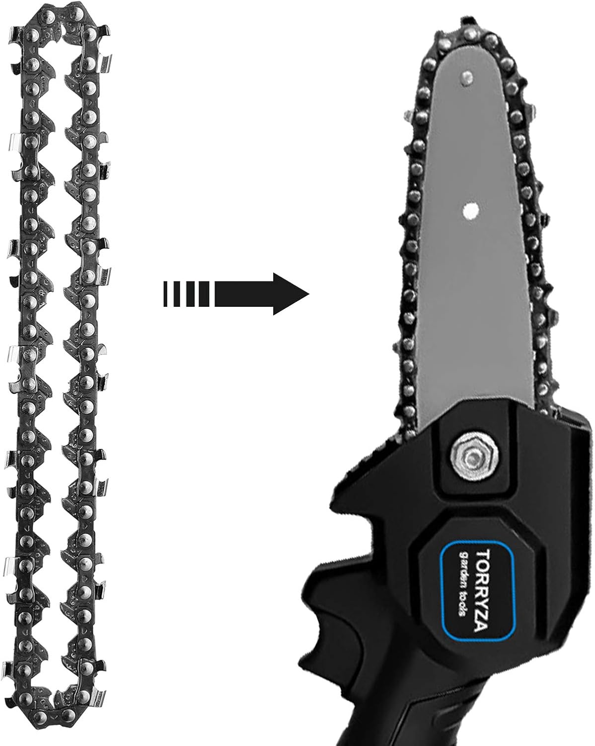 TORRYZA Mini Chainsaw Chain for 4Inch Bars，Suitable for Cordless