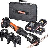 VEVOR Mini ProPress Tool, 18V Electric Pipe Crimping Tool for 1/2", 3/4", 1" Copper Pipes, Press Tool Kit with 3 Pro Press Ja