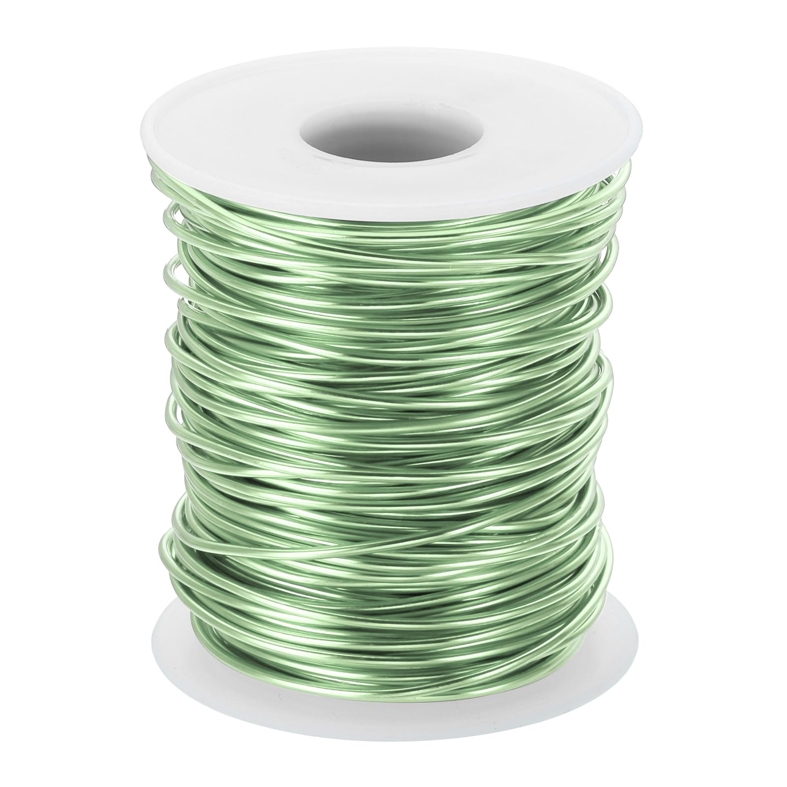 PATIKIL 15 Gauge 1.5mm Aluminum Craft Wire, 98.4 Ft Metal Wire Armature Bendable Wire for Jewelry Making Metal Wrap DIY, Grass Green