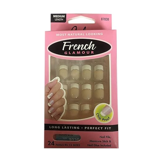 Cala French glamour 87838 nail kit 24 count, 24 Count Beauty