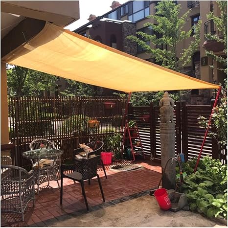 Amazon Co Jp ベージュ日よけの帆の家の庭の日除けの屋外の保護カバーの日陰率の 日曜日の避難所のおおいの正方形のテラスのガラス家 カスタマイズされたサイズ Size 3 5x3m 11 5x9 8ft ホーム キッチン