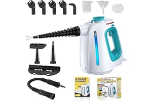 XIEPG Steam Cleaner,Steamer for Cleaning,Steam Cleaner for Home,Cleaning With Lockable Steam Button and 12pcs Accessories,at Any Time Unlimited Water Addition, Use On Grout Cleaners, Tiles, Floors