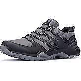 Grand Attack Men's Waterproof Hiking Shoes Trekking Backpacking Non Slip Work Shoes Comfortable Trail-Running Travel Sneakers BlackGrey Size 12