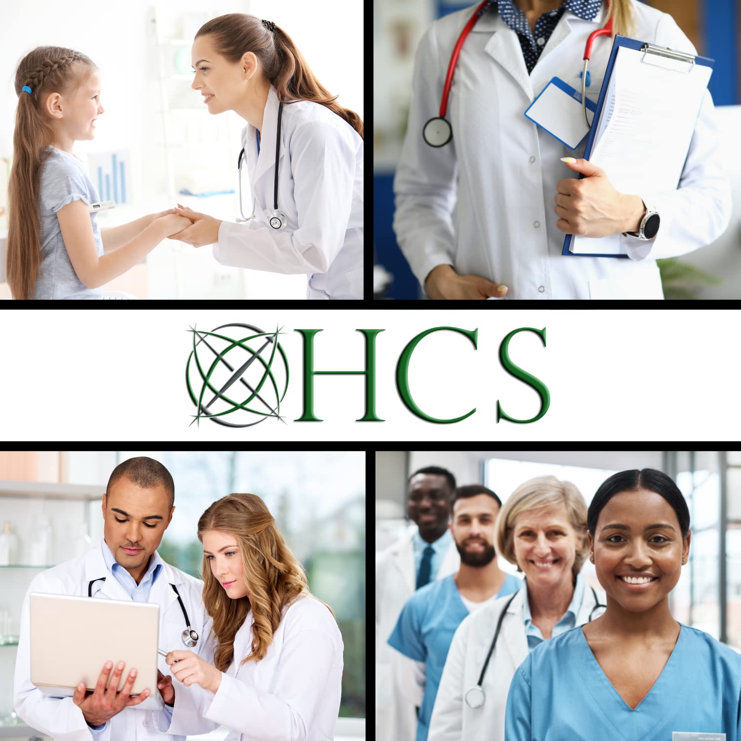 HCS Black Stethoscope - Classic Lightweight, Medical, Dual Head Stethoscope for Nurses, Students, Home - 22 inch Tubing