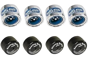 Bearing Buddy (4) 1.980 Boat Trailer Genuine Chrome with Protective Bra & Auto Check 1980A 42201 (2 Pairs)