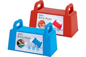 Superio Snow Brick Maker Igloo Fort Block Form Outdoor Winter Snow Toys Sand Castle Building Kit for Adults and Kids Sandbox, Beach, Sand Toys (Red/Blue)