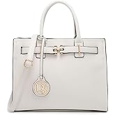 Dasein Women Satchel Purses Handbags Belted Top-handle Work Tote Shoulder Bags with Long Strap