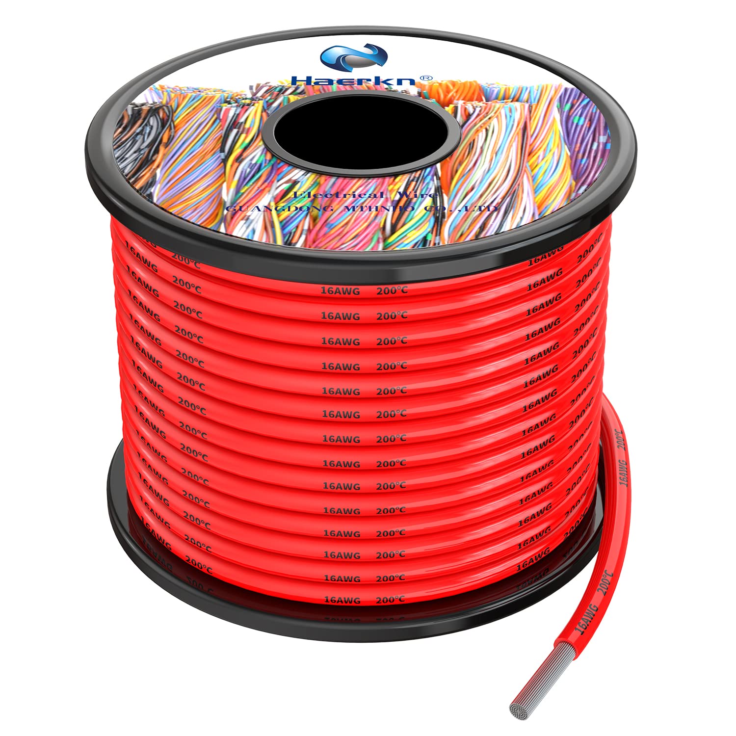 1.3mm² 16awg Silicone Electrical Wire Cable Red 15Meters 16 Gauge Hookup Wires kit Stranded Tinned Copper Wire Flexible and Soft High Temperature Resistance