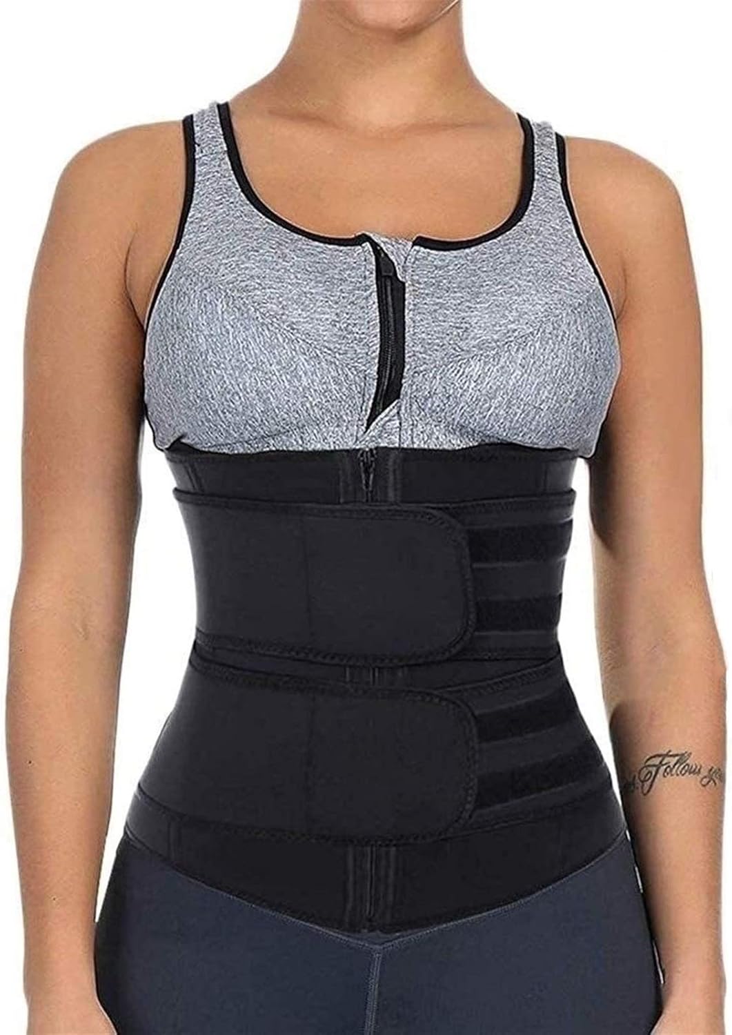 Sauna Suit for Women Weight Loss With Waist Trainer, Adjustable Sweat