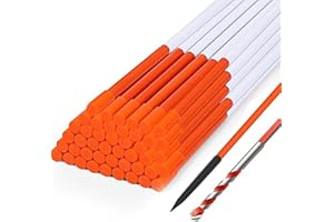 Driveway Markers 4 Feet 30pcs, 5/16 Inch Dia Snow Stakes with Reflective Tape, Highly Visible for Parking, Walkways, Snow Mar