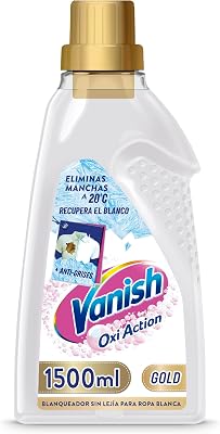Vanish Oxi Advance Quitamanchas y blanqueador para ropa blanca, Sin lejía, Aroma Rosa, En gel, 1500 ml