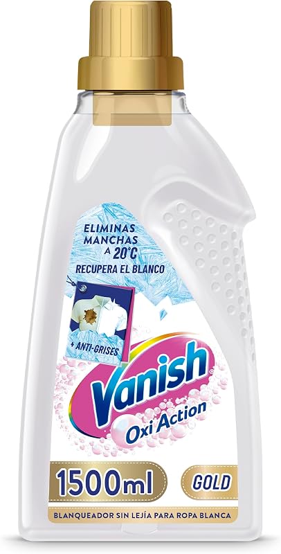 Vanish Oxi Advance Quitamanchas y blanqueador para ropa blanca, Sin lejía, Aroma Rosa, En gel, 1500 ml