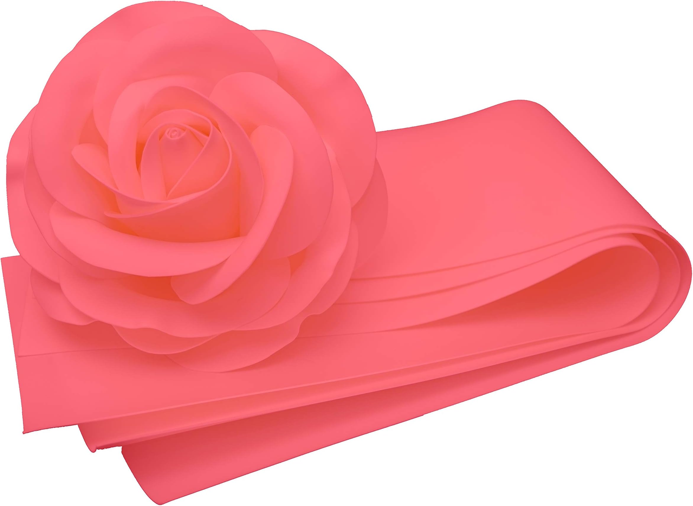 Craft Foam, 3 Strips 14" x 39" (36 cm x 100 cm), Thickness 0.078” (2 mm), Red Coral