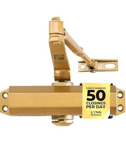 Amazon.com: LYNN HARDWARE Light Duty Automatic Door Closer (Brass