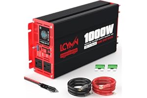 1000 Watts Pure Sine Wave Power Inverter 12V DC to 110V 120V AC Converter for Home RV Off Grid Truck Solar System Inverters w