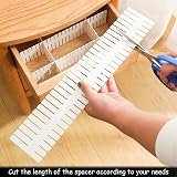 GIAK 16 PCS Drawer Dividers Adjustable White 32 x 7 cm DIY Cut to Size view 4