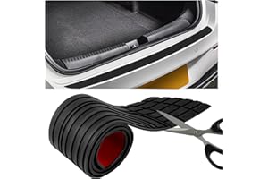 Anti-Scratch Rear Bumper Protector Guard with Self-Adhesive Backing,Cuttable & Non-Slip Bumper Sill Guard Door Sill Protector
