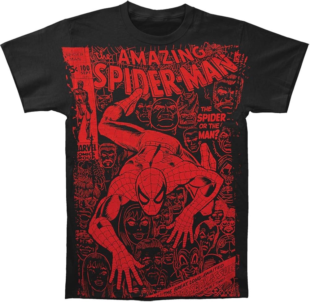 amazoncom spider man mens spider or the man subway t shirt xxx large