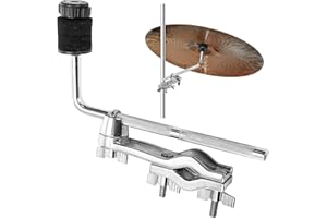 Foraineam Drum Set Mounting Clamp, 9.1 inch / 23cm Cymbal Boom Arm with Clamp Holder Bracket, Drum Set Extension Mount Clip Cymbal Stand L-Arm Rod Percussion mounts, Percussion Instrument Accessories