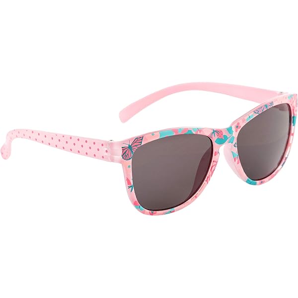 SA106 Kids Unicorn Print Sunglasses - Plastic Horn Rim UV Protection Sunglasses For Girls