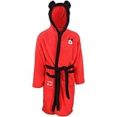 Disney Unisex Adult Mickey Mouse Logo Bathrobe (L, XL) (Red)