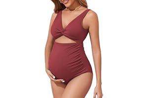 Century Star Maternity Swimsuit One Piece for Women Pregnancy Bathing Suit High Waist Maternity Swimwear