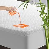 RISAR Twin Size Bed Waterproof Mattress Protector - Cooling Water Proof Mattress Cover for Kids, Breathable Mattress Pad Cove